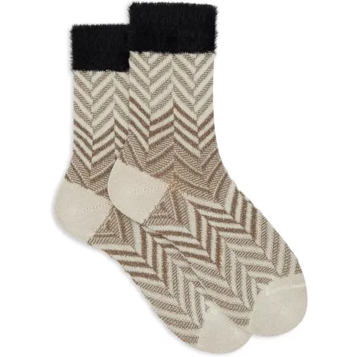 Kurze Socken mit Chevron-Muster für Frauen - Gallo - Modalova