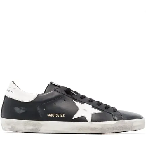 Schwarze Leder Sneakers , Herren, Größe: 43 EU - Golden Goose - Modalova