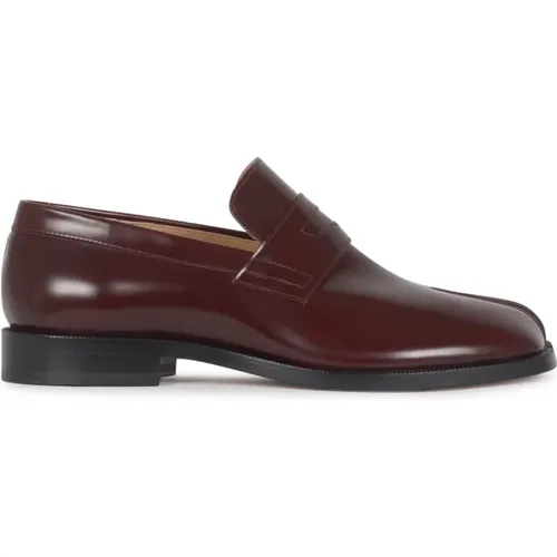 Bordeaux Mocassin Flat Shoes , male, Sizes: 6 UK - Maison Margiela - Modalova
