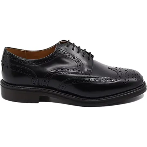 Leather Mens Shoe - Derby Style , male, Sizes: 6 UK, 7 1/2 UK - Berwick - Modalova