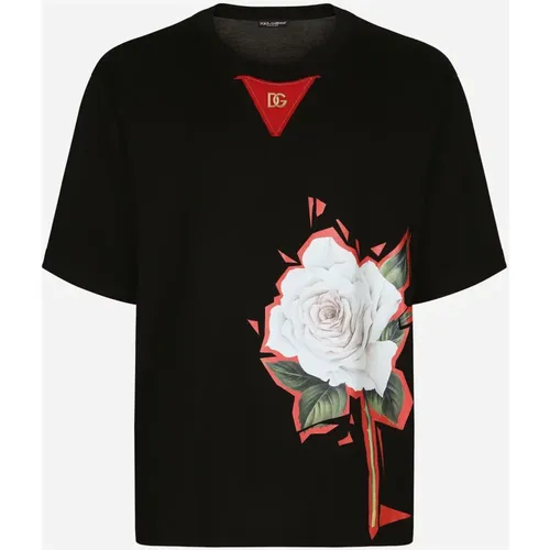 T-Shirts , male, Sizes: S, M, XL, L - Dolce & Gabbana - Modalova