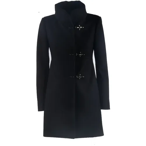 Wool Coat with Hook Closure and Flap Pockets , female, Sizes: M, XS - Fay - Modalova