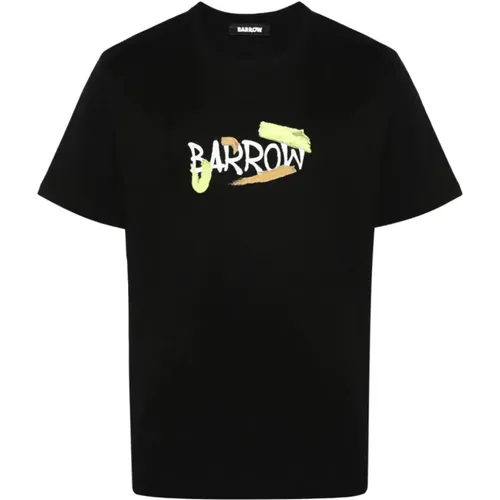 Schwarzes Jersey T-Shirt,T-Shirts - Barrow - Modalova