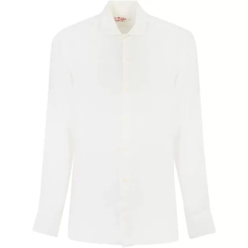 Linen Long Sleeve Button-Up Shirt , male, Sizes: S, L - MC2 Saint Barth - Modalova