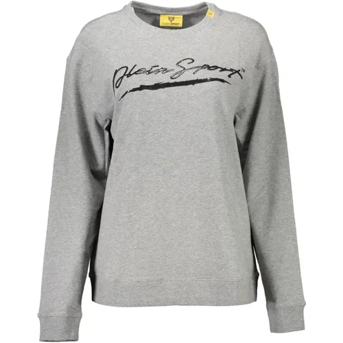 Stilvolles graues Sweatshirt mit Kontrastdetail , Damen, Größe: S - Plein Sport - Modalova