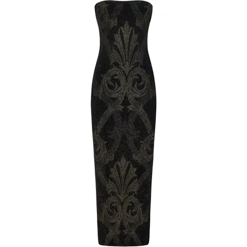 Schwarzes Jacquard-Kleid Elegante Anlasskleidung , Damen, Größe: M - Wolford - Modalova