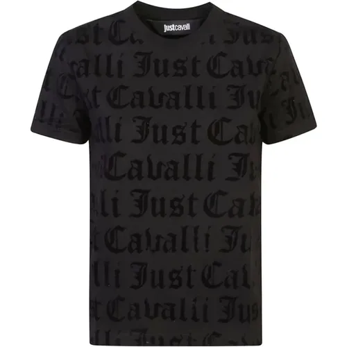 Schwarze T-Shirts & Polos für Frauen , Damen, Größe: XS - Just Cavalli - Modalova