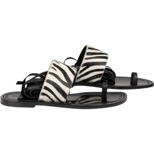 Animal Leather Sandals , female, Sizes: 3 UK, 5 UK - Philosophy di Lorenzo Serafini - Modalova