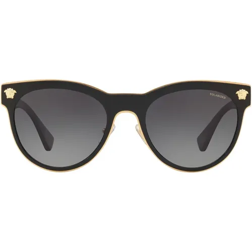 Phantos Sunglasses with Polarized Grey Lens , unisex, Sizes: 54 MM - Versace - Modalova
