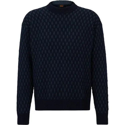 Dunkelblaue Sweaters für Herren , Herren, Größe: XL - Hugo Boss - Modalova