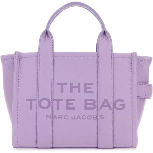 Lilac Leather Mini Tote Bag Handbag , female, Sizes: ONE SIZE - Marc Jacobs - Modalova