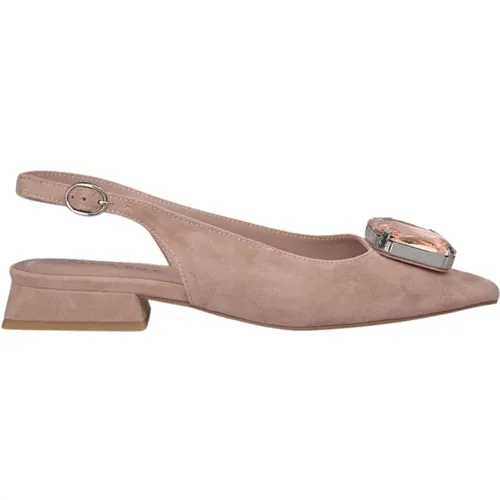 Stone Embellished Flat Shoe , female, Sizes: 8 UK, 5 UK, 7 UK, 4 UK, 6 UK, 3 UK - Alma en Pena - Modalova