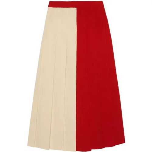 Wool Midi Skirt , female, Sizes: 2XS, XS, S - Gucci - Modalova