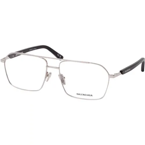 Silberne Brille Bb0248O 001 , unisex, Größe: 57 MM - Balenciaga - Modalova