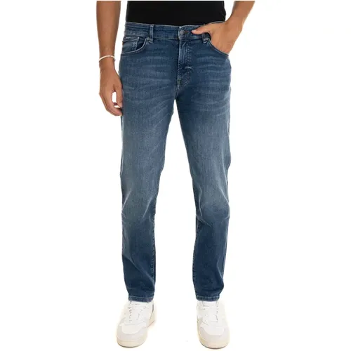 Pocket-Denim-Jeans mit geradem Bein , Herren, Größe: W33 - Boss - Modalova