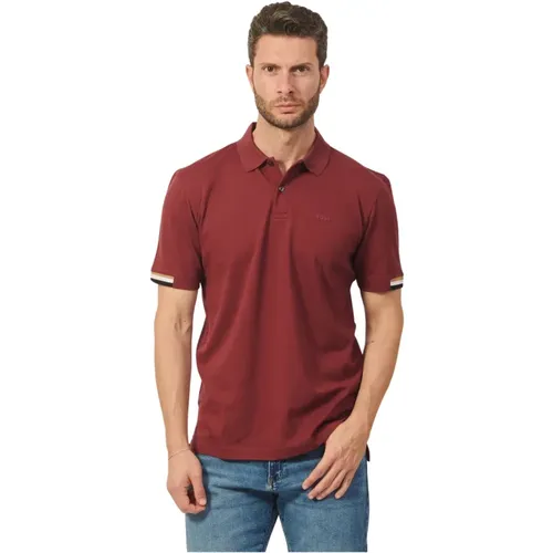 Rotes Polo Shirt Klassischer Stil , Herren, Größe: 3XL - Hugo Boss - Modalova