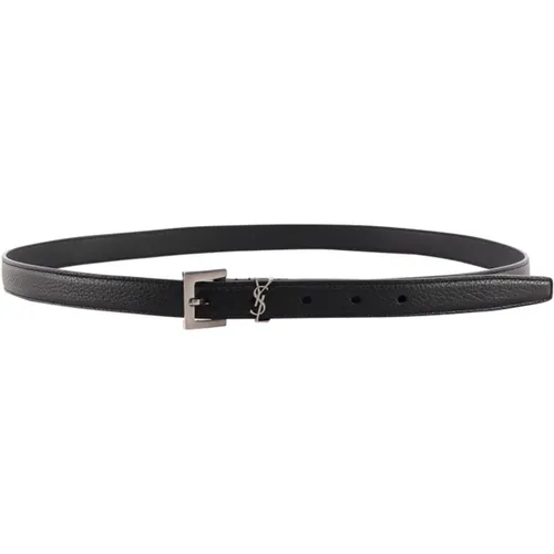 Herrenaccessoires Gürtel Schwarz Aw23 , Herren, Größe: 100 CM - Saint Laurent - Modalova