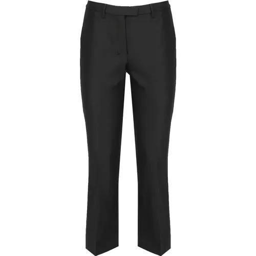 Schwarze Hose aus fließendem Stoff , Damen, Größe: M - Max Mara - Modalova