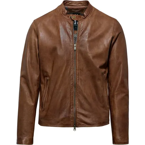 Roke Leather Jacket , male, Sizes: 2XL - BomBoogie - Modalova