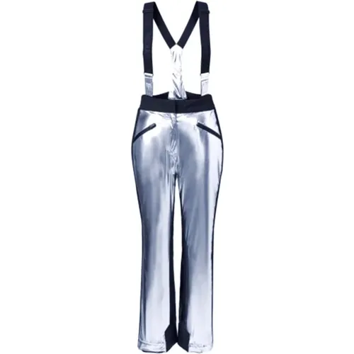 Shiny Silver Ski Pants with Braces and Ankle Zip , female, Sizes: L, M, 2XS - Mackage - Modalova