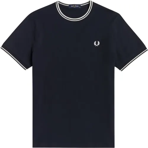 Blaue T-Shirts und Polos , Herren, Größe: L - Fred Perry - Modalova