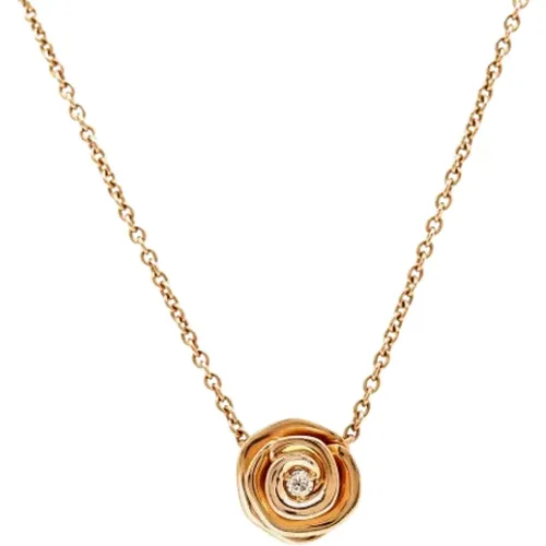 Pre-owned Rose Gold necklaces , female, Sizes: ONE SIZE - Dior Vintage - Modalova
