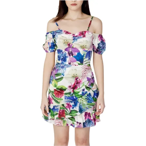 Floral Strap Dress , female, Sizes: XS - Guess - Modalova