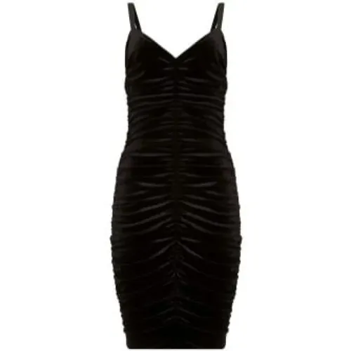 Occasion Party Dress with Draped Velvet , female, Sizes: XS - Dolce & Gabbana - Modalova