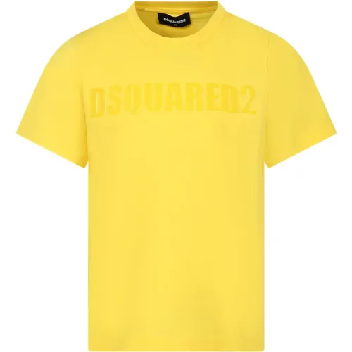 Schwarzes T-Shirt mit Kurzen Ärmeln - Dsquared2 - Modalova