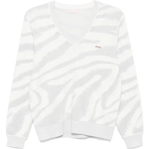 Zebra Muster Strickpullover , Damen, Größe: S - Liu Jo - Modalova