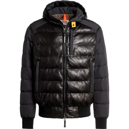 SLY Mix Leather and Nylon Jacket , male, Sizes: XL, S - Parajumpers - Modalova