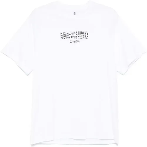 T-Shirt mit Logo-Print , Herren, Größe: M - Moschino - Modalova