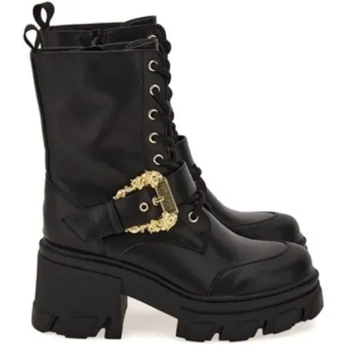 Stiefel,Hohe Absatz Schnürstiefel mit Reißverschluss - Versace Jeans Couture - Modalova