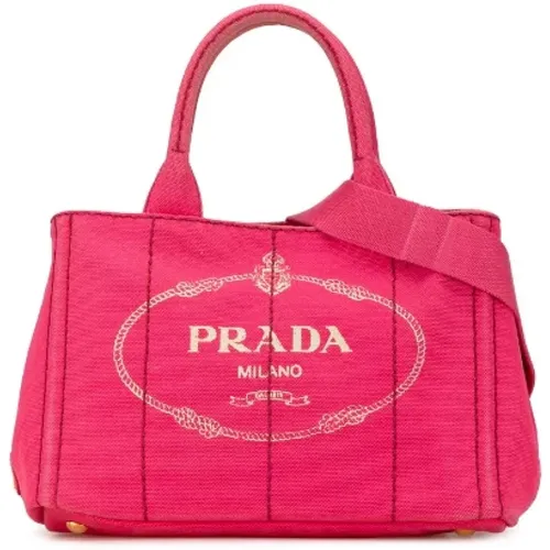 Pre-owned Canvas handbags , female, Sizes: ONE SIZE - Prada Vintage - Modalova