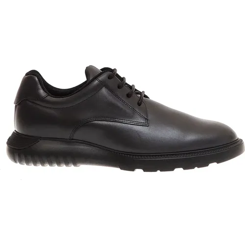 Laced Nero Mens Shoes , male, Sizes: 10 UK - Hogan - Modalova