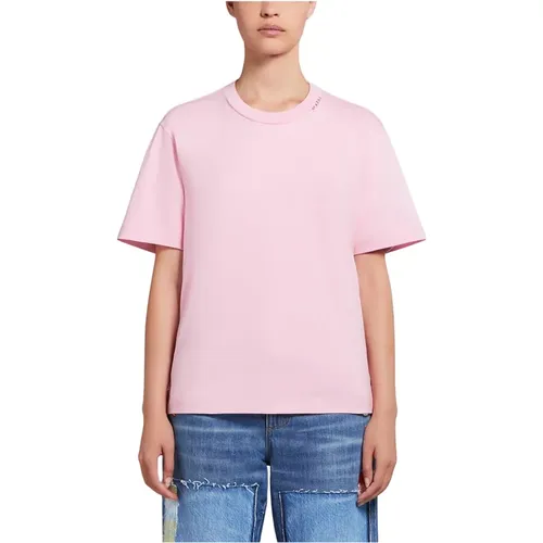 Roundneck T-Shirt , female, Sizes: XS, M - Marni - Modalova