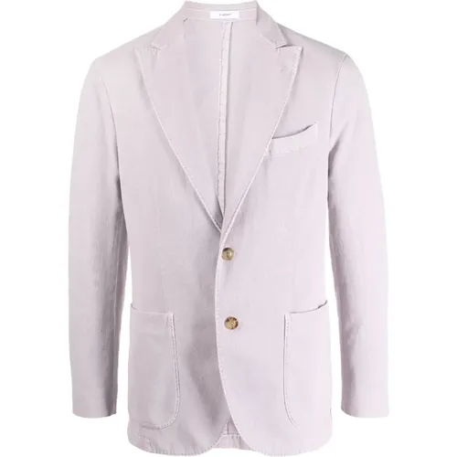 Silk Blend Single-Breasted Jacket , male, Sizes: XL, 2XL - Boglioli - Modalova