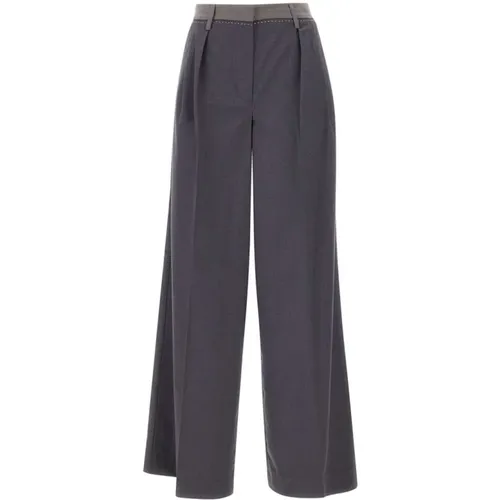 Grey High Waist Trousers , female, Sizes: S, XS - Remain Birger Christensen - Modalova