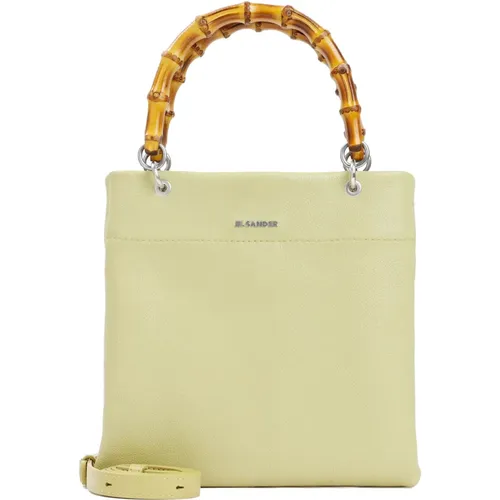 Bamboo Shopper Small Linen Bag , female, Sizes: ONE SIZE - Jil Sander - Modalova