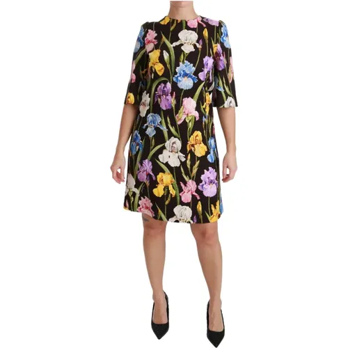 Floral Brocade Shift Dress , female, Sizes: 2XS - Dolce & Gabbana - Modalova