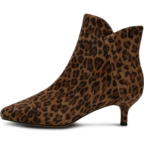 Leoparden Wildleder Stiefelette - Saga , Damen, Größe: 40 EU - Shoe the Bear - Modalova