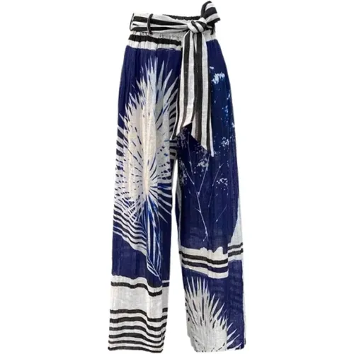 Fancy printed linen pants Cilos , female, Sizes: XS - Mes Demoiselles - Modalova