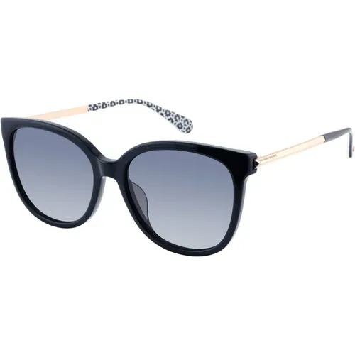 Schwarze/Graue Polarisierte Sonnenbrille Britton/G/S , Damen, Größe: 55 MM - Kate Spade - Modalova