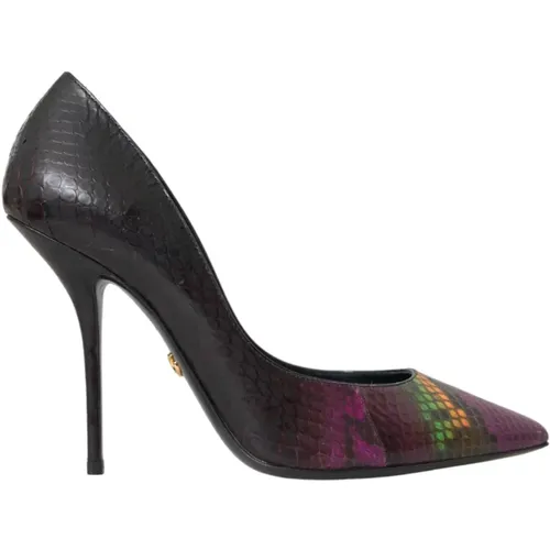 Exotische Leder High Heel Pumps , Damen, Größe: 38 1/2 EU - Dolce & Gabbana - Modalova