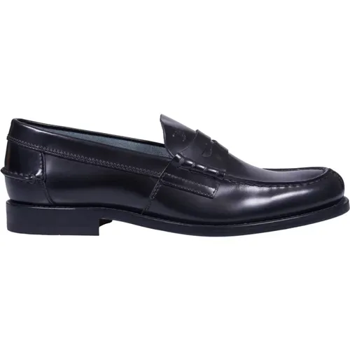 Schwarze Leder Loafer Mokassin Schuhe , Herren, Größe: 42 EU - TOD'S - Modalova