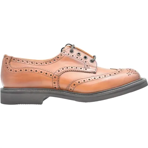 Bourton Leather Lace-up Flat Shoes , male, Sizes: 7 UK - Tricker's - Modalova