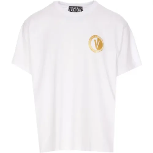 Men`s Logo T-shirt - XL , male, Sizes: S, XL - Versace Jeans Couture - Modalova