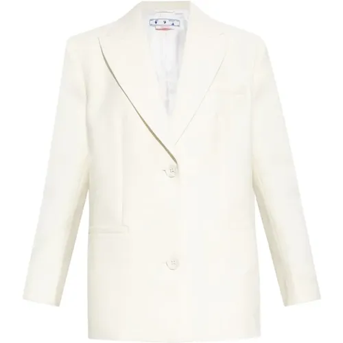 Off , Single-breasted blazer , female, Sizes: 2XS - Off White - Modalova