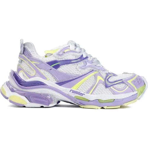 Runner 2 Sneakers in Eggsheel Lilac Yellow , female, Sizes: 7 UK, 4 UK, 5 UK, 6 UK, 3 UK - Balenciaga - Modalova