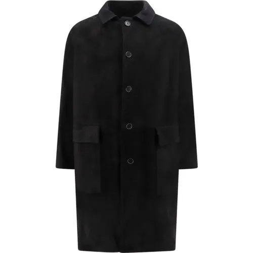 Leather Coat with Buttons , male, Sizes: L, M, XL - Salvatore Santoro - Modalova